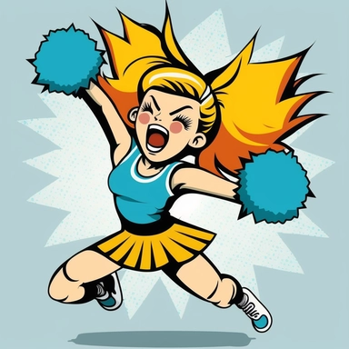clipart cheerleader