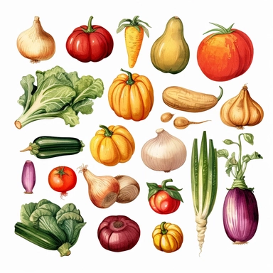 Vegetables ClipArt, Vegetables PNG, Vegetables illustration, Watercolor Veggies, Veggies PNG, Food ClipArt, Food PNG, Healthy food