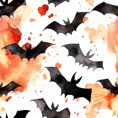 Halloween bat, watercolor clip art, grunge colors, white space, uniform organization, 8k