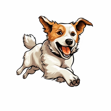 dog running clipart