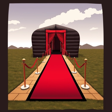 create a nice Clipart of this picture, included the red carpet