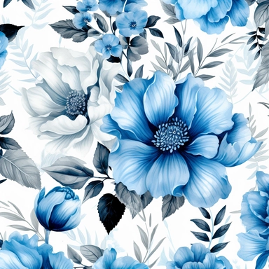 Contemporary collage style floral patterns blue watercolor elegant flowers wedding invitations high quality and elegant clipart of flowers gucci art white background 4