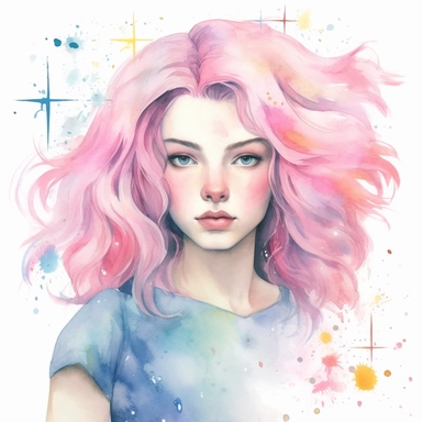 Cute zodiac sign Leo, pastel colors, white background, fashion illustration, watercolor splash, clipart, by Jack Hughes