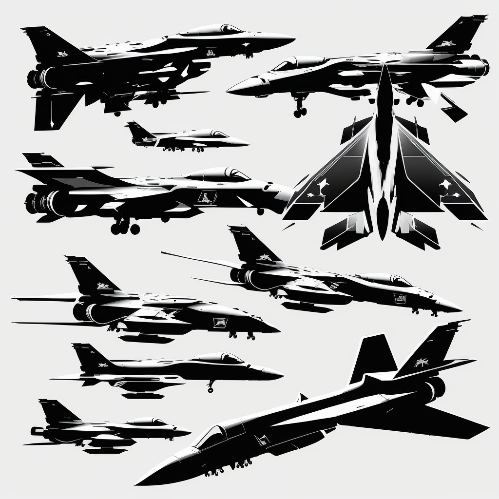 many fighter jets clipart black and white separated - Clip Art Library