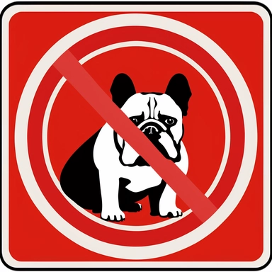 No dogs sign with a bulldog, bulldog breed, no text, no words, no dogs, no entry vector, dogs, bulldog, sign ,sign,dog,vector,law,icon,safety,black,animal,puppy,park,red,clipart,drawing,information,pet,attention,symbol,warning,danger,elements,caution, dogs,door,sign,allowed,background,animals,dog,icons,design,law,silhouette,icon,animal,white,puppy,isolated,glass,red,lifestyle,information,