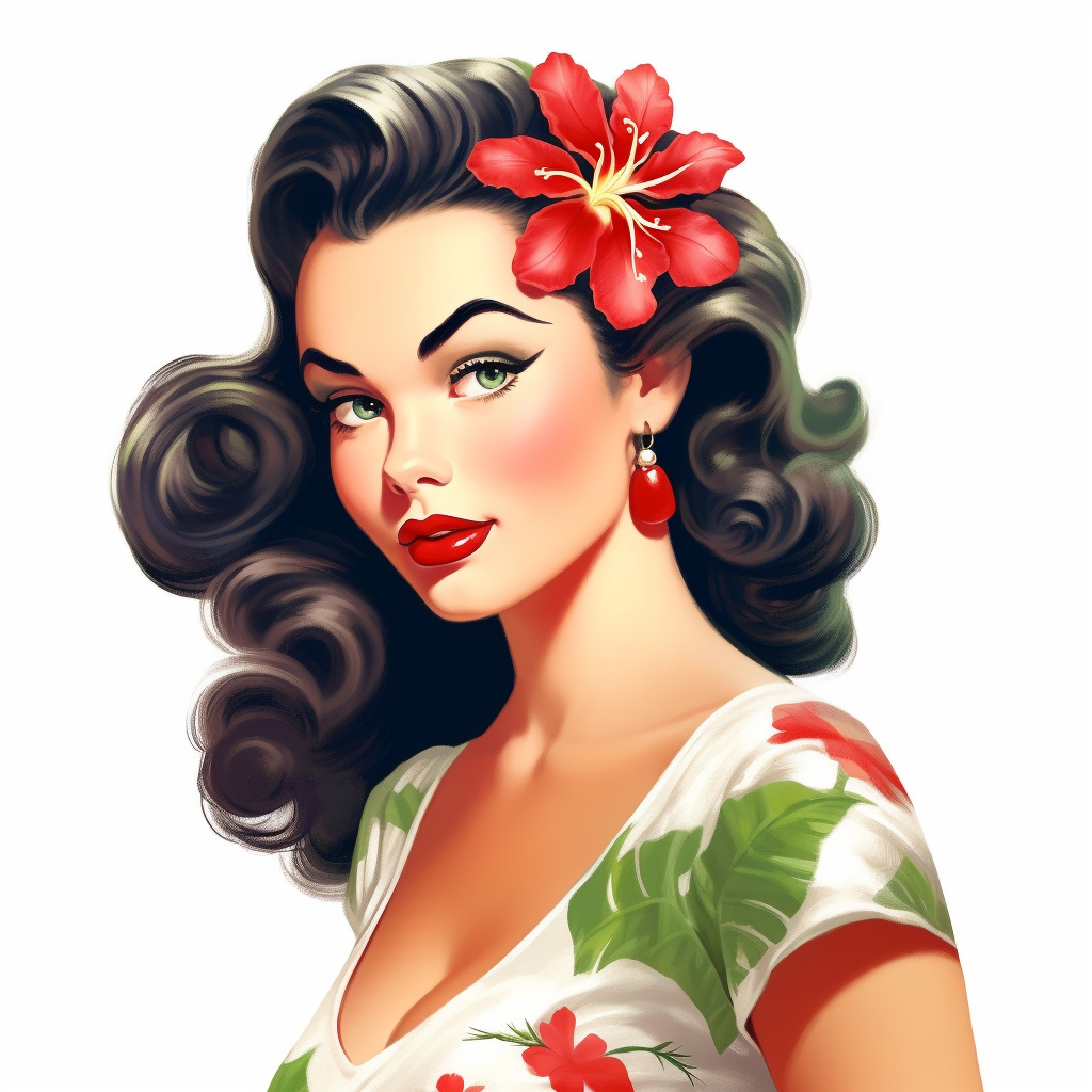 hawaiian woman cliparts