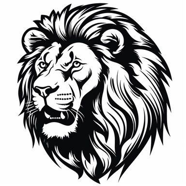 lion clipart - Image #1,black