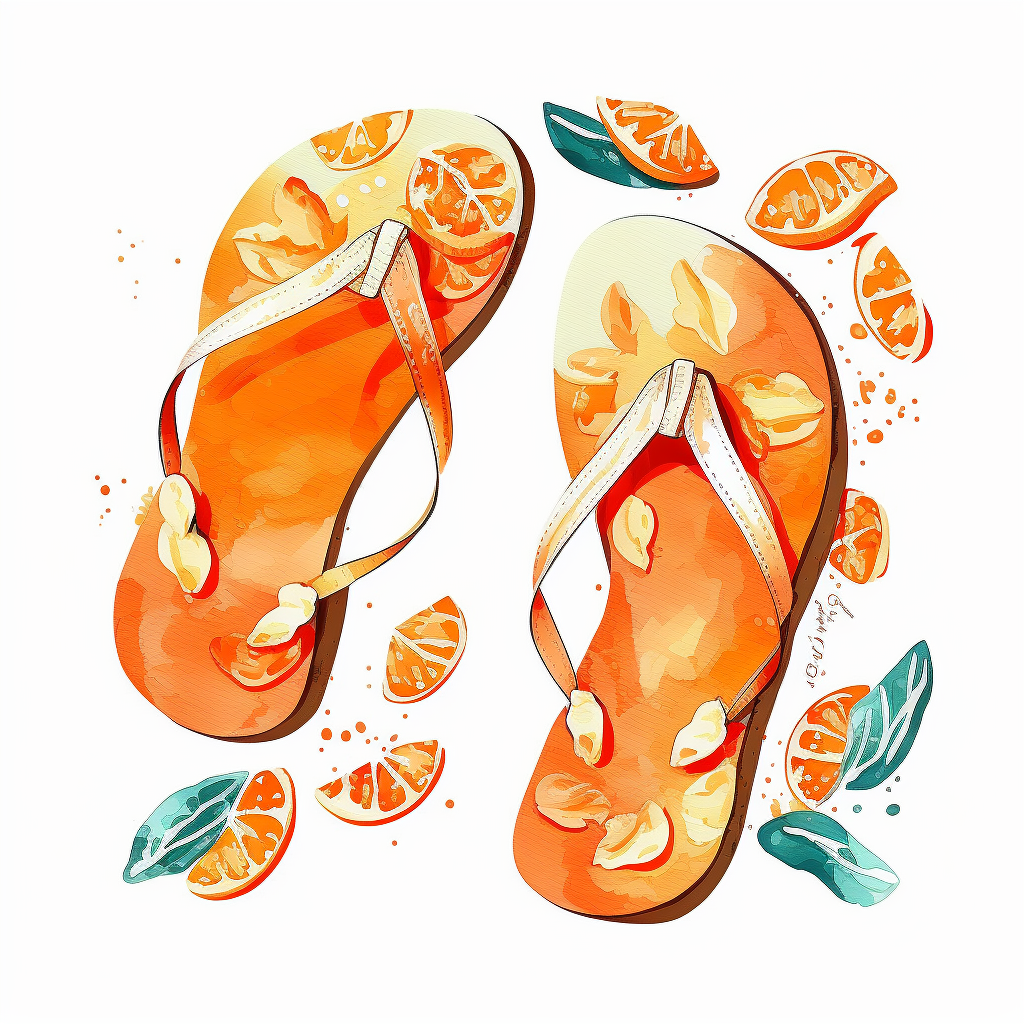 beach sandals cliparts