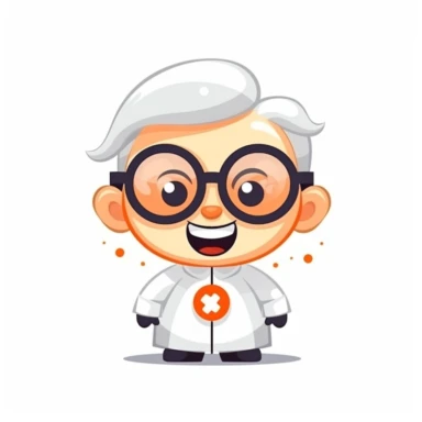 happy cute Nuclear Scientist face, cartoon, clipart, mascot, isolated on white background