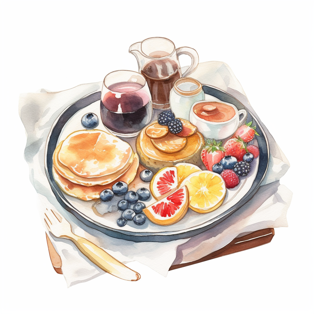 breakfast tray cliparts