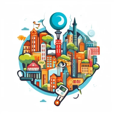 clipart, a logo themed around find my business. i own a local seo marketing agency. white background , no words