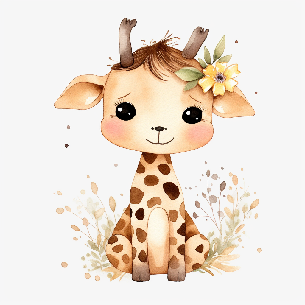 cute giraffe clipart