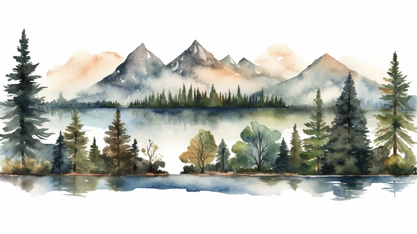 deer scene cliparts
