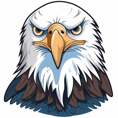 simple clipart outline of a bald eagle
