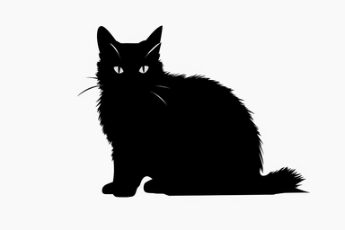 cat outline clipart, white background