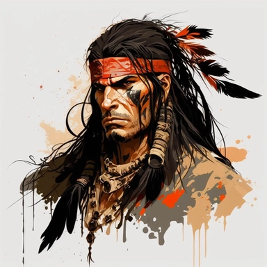 Clipart apache warior