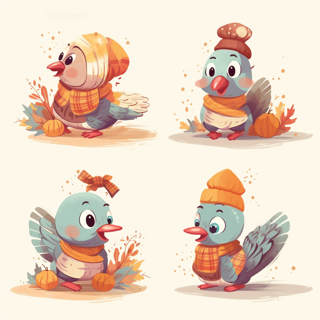 cute turkey clipart