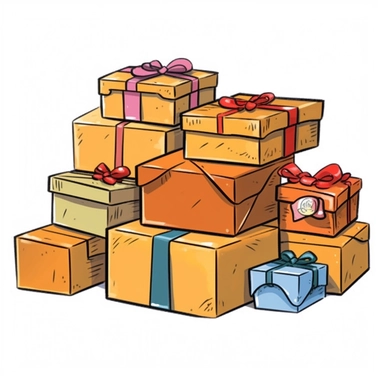 packages, boxes clipart