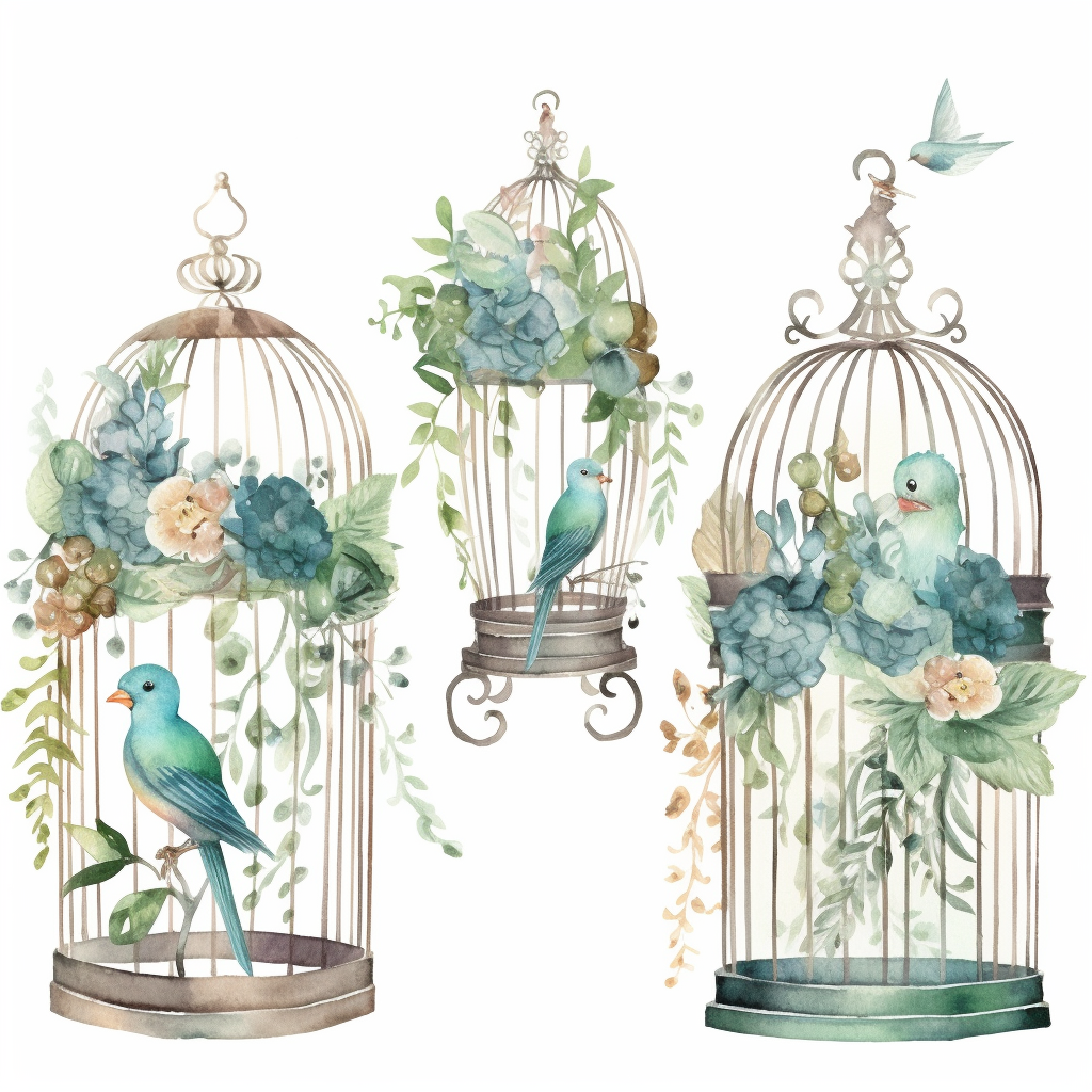birds wedding cliparts