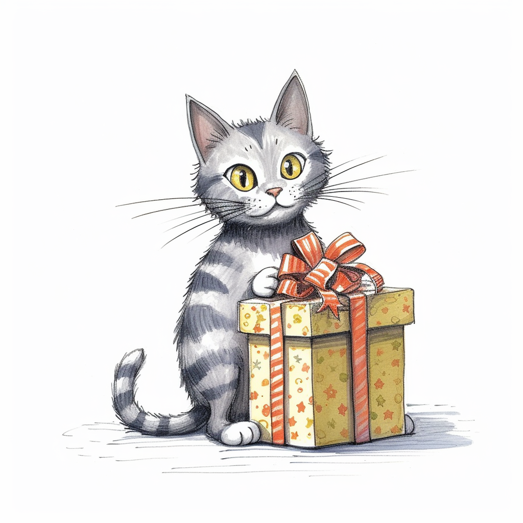 cat present cliparts