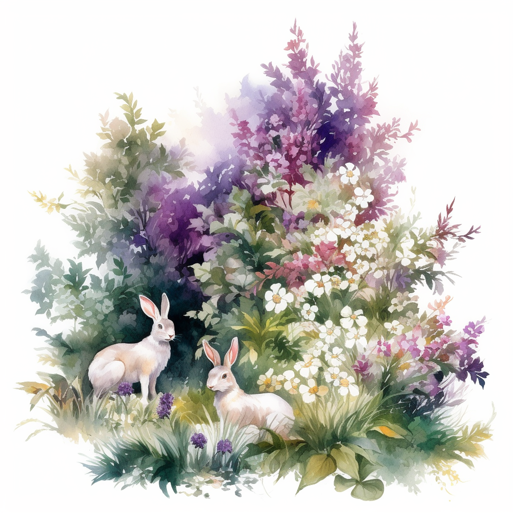 flower bush cliparts