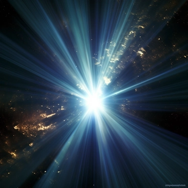 Clipart, A pulsar emitting bright beams of light, hyperrealistic, hyper high definition