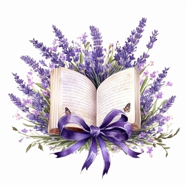 watercolor lavender compositions including lavender bouquet, lavender field, lavender field, lavender tea, lavender gate, heart shaped lavender bouquet, lavender floral frame, books with a ribbon, clipart sheet, perfectly spaced, evenly spaced, empty space around, white background