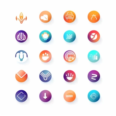 logo design clipart solid mark gradients simple and clean , foreign language learning platform