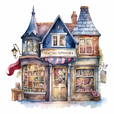 watercolor magic shop clip art