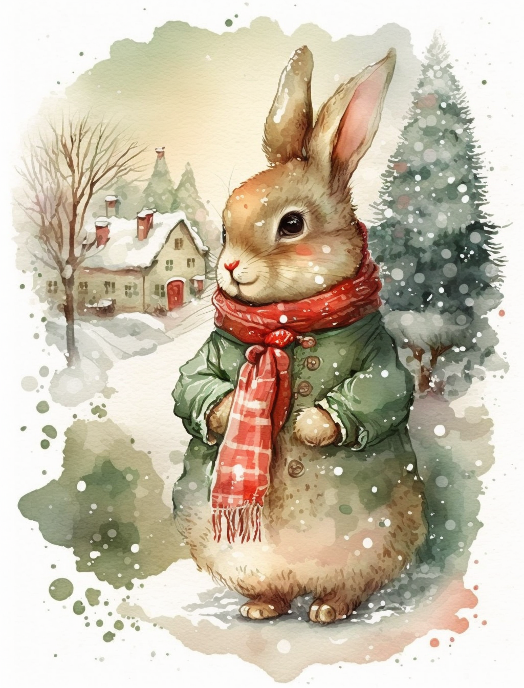 christmas village cliparts
