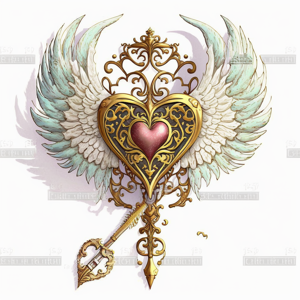 heart key cliparts