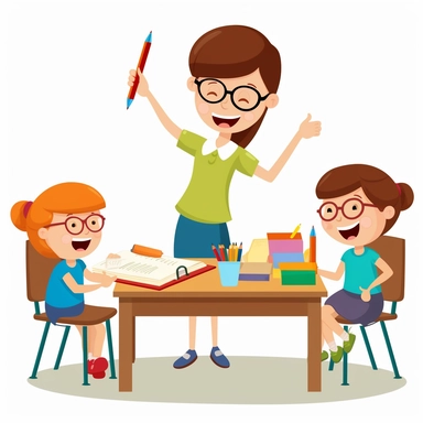 School Clipart kids teacher learning fun