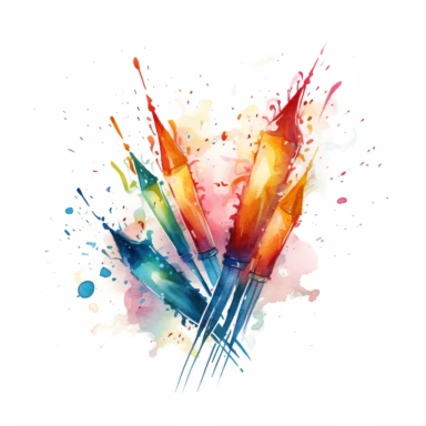 Firework Rockets: Create clipart of firework rockets launching into the sky, leaving behind trails of sparks and smoke. Add details like fuses and vibrant colors to depict the excitement and anticipation of a fireworks display. delicate detail, watercolor, in the style of artgerm, 2d game art, quadratura, clipart, on white background,