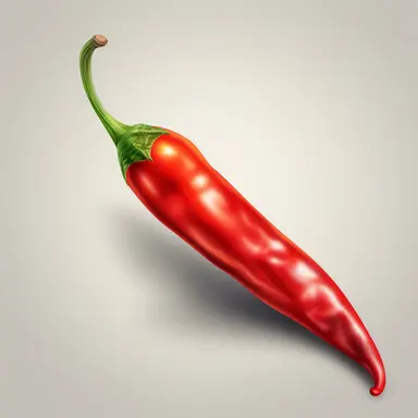 chilli pepper, illustration vector image, clipart, digital drawing, soft edges and blurred details, cute colorful, realistic super details, white background, object complete display, screen without watermark, element, PNG, 8k--ar 1:1