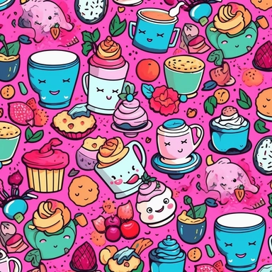aesthetic, clipart, girly pattern