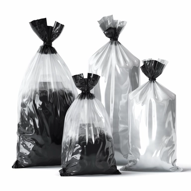 clipart Trash bags and ziplock bags, Photo realistic, white background