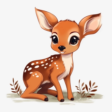 cute baby deer clip art