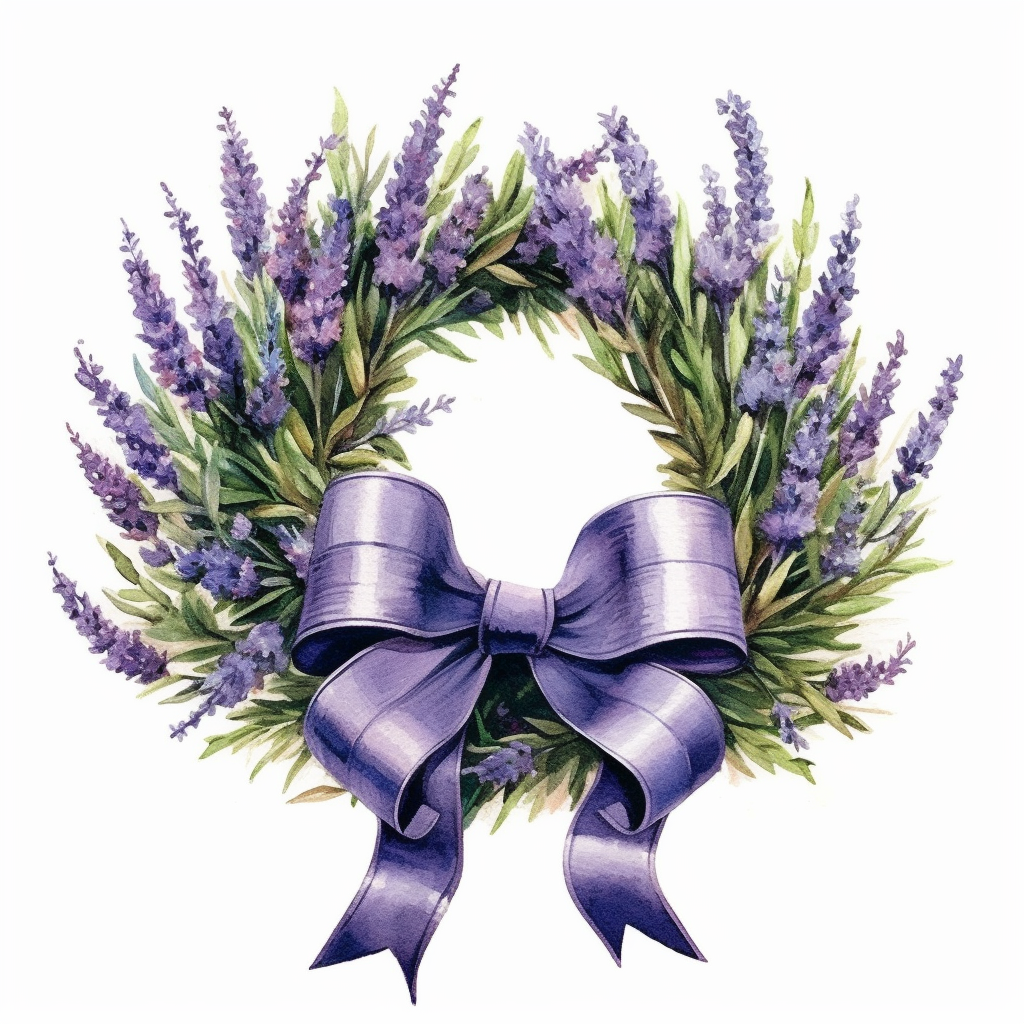 lavender wreath cliparts