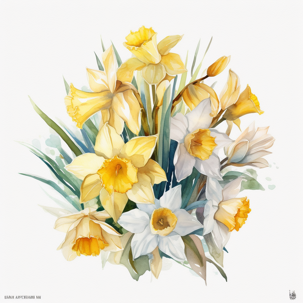 daffodils clipart