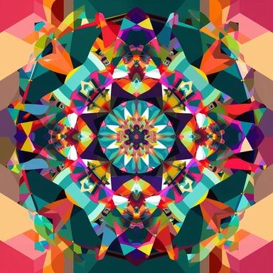 a kaleidoscope of bright colors in a hyper modernistic style shapes within clipart no fonts no words no letters