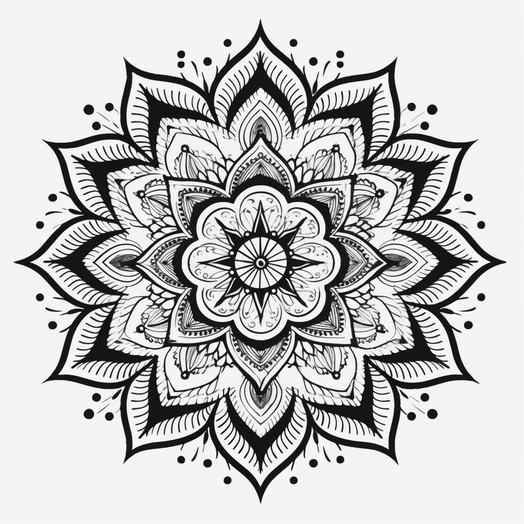 black mandala cliparts