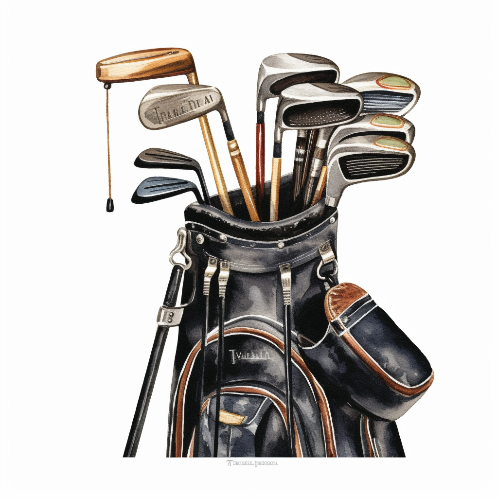 golf bag clipart