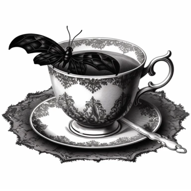make gothic tea cup clipart