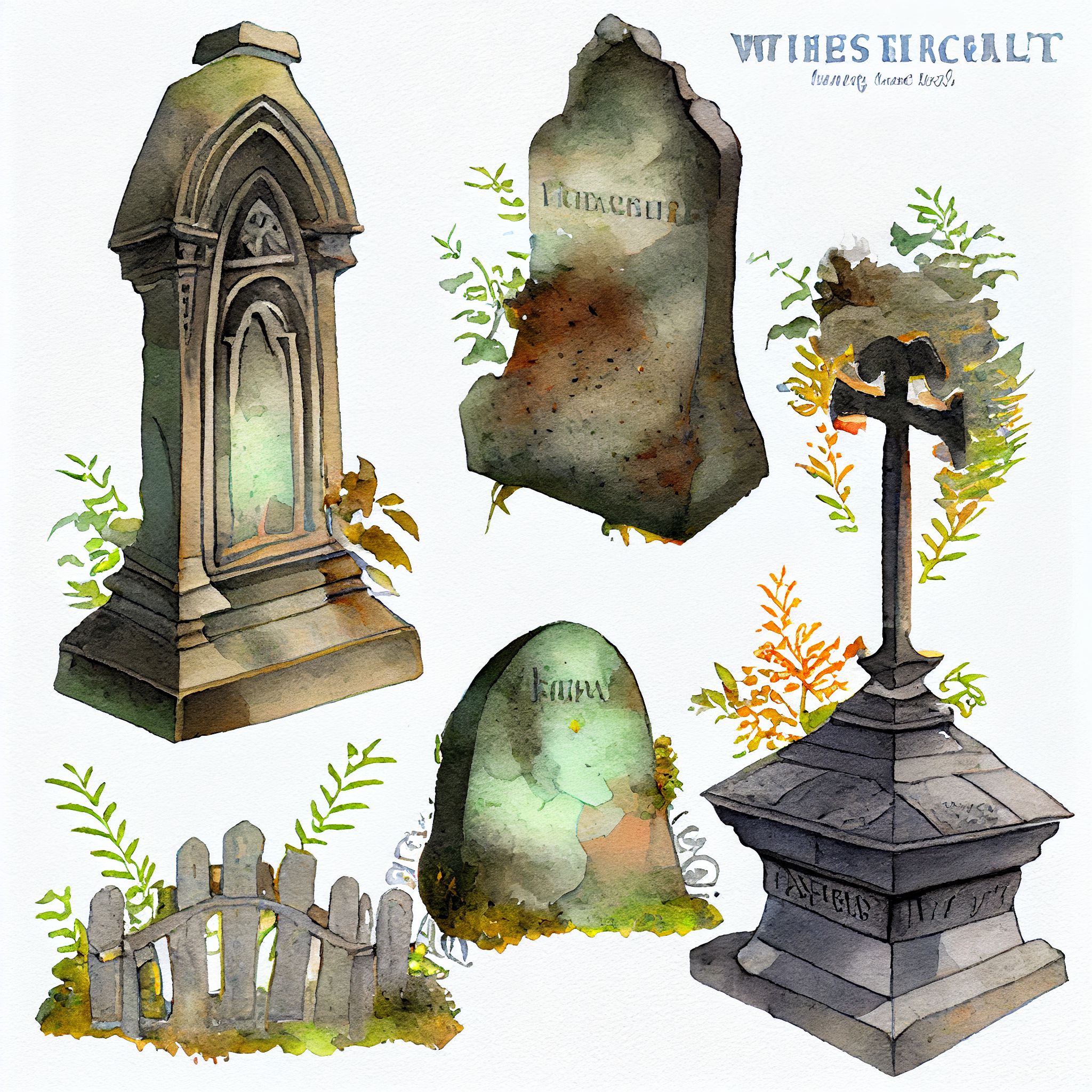 headstones cliparts