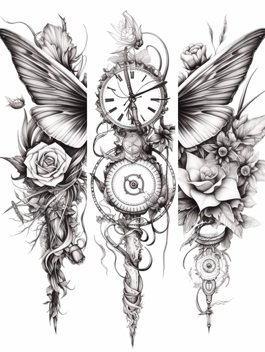 Coloring pages, linework, clip art, white background. Chokra spine energy. and flowers, wings, angel and monarch and eagle wings.
