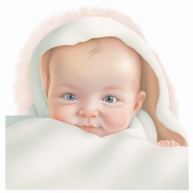 clipart, no background, simple, pastel, newborn baby