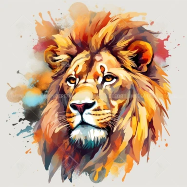 vector art, logo design, male lion drawing, male lion clipart, transparent background, 4k quality, flawless drawing jaguar, Alebrije, abstract, Illustrators, by Sabbas Apterus , no writing