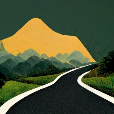 clipart winding mountain road