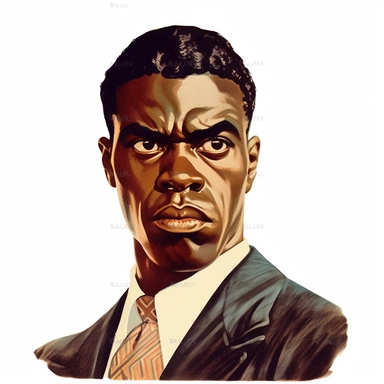 vintage 1920 black man looking furiously Angry portrait Clipart Illustration, Chromolithograph, 1920s Illustration, Vintage, Chromolithograph, Colorful, Antique, Ephemera, Clipart, 8k, Isolated on white