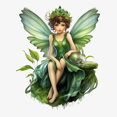 Watercolour beautiful Disney inspired emerald green queen baby forest fairy beautiful Disney tinker bell inspired emerald green forest fairy with beautiful flawless features, magnificent wings, compelling realistic beautiful vibrant eyes perfect hands and feet beautiful realistic intricate detailed forest fairy perfect forest fairy magnificent details , PNG image,ultra highly detailed, 18k, sharp focus, bright photo with vibrant colours, digitally enhanced,photographic, enhanced graphics, straig